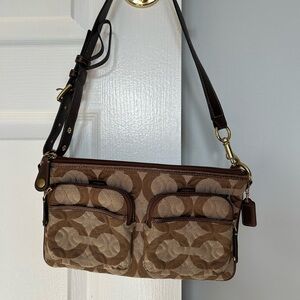 Coach Brown and Tan Crossbody Bag